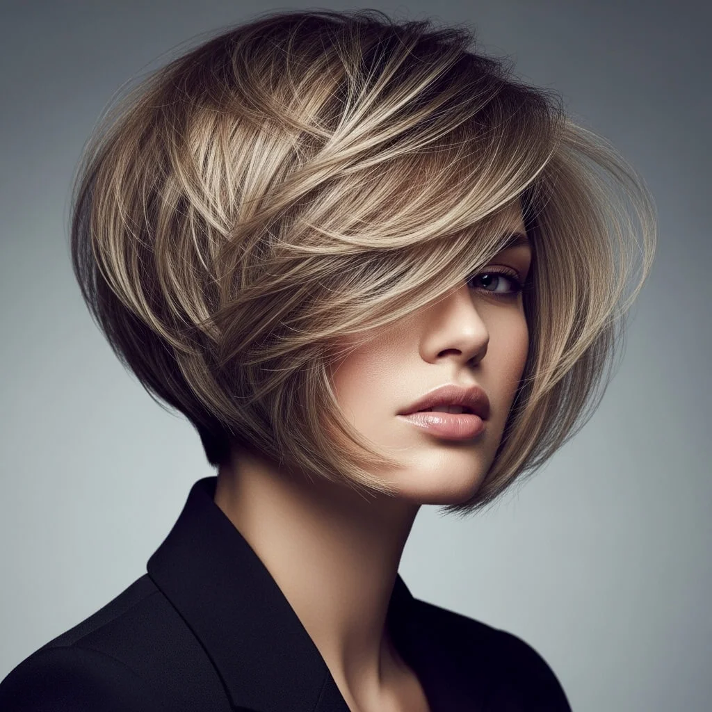 6. Choppy Bob with Razor-Cut Ends