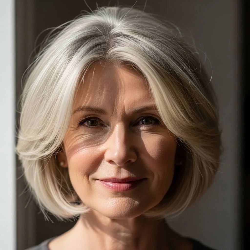 6. Lightly Textured Bob
