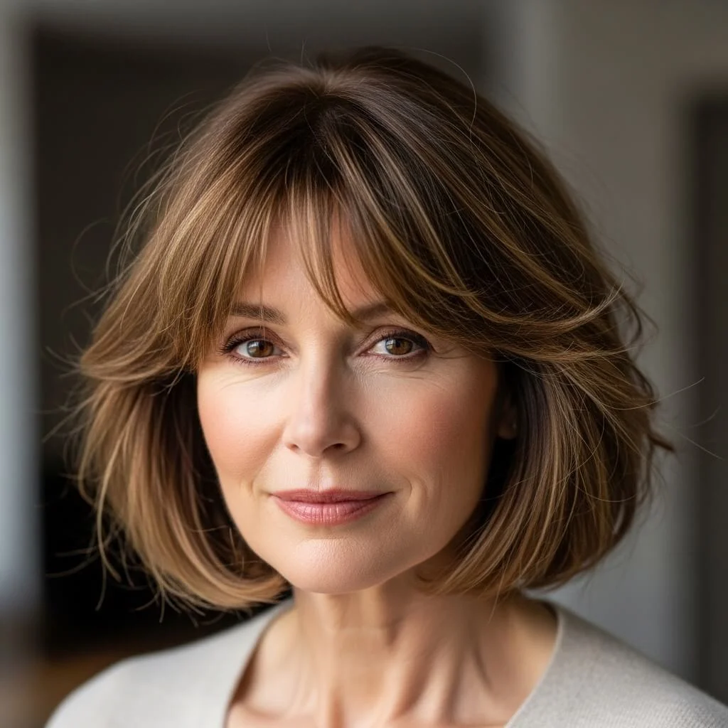 6. Wispy French-Inspired Bob
