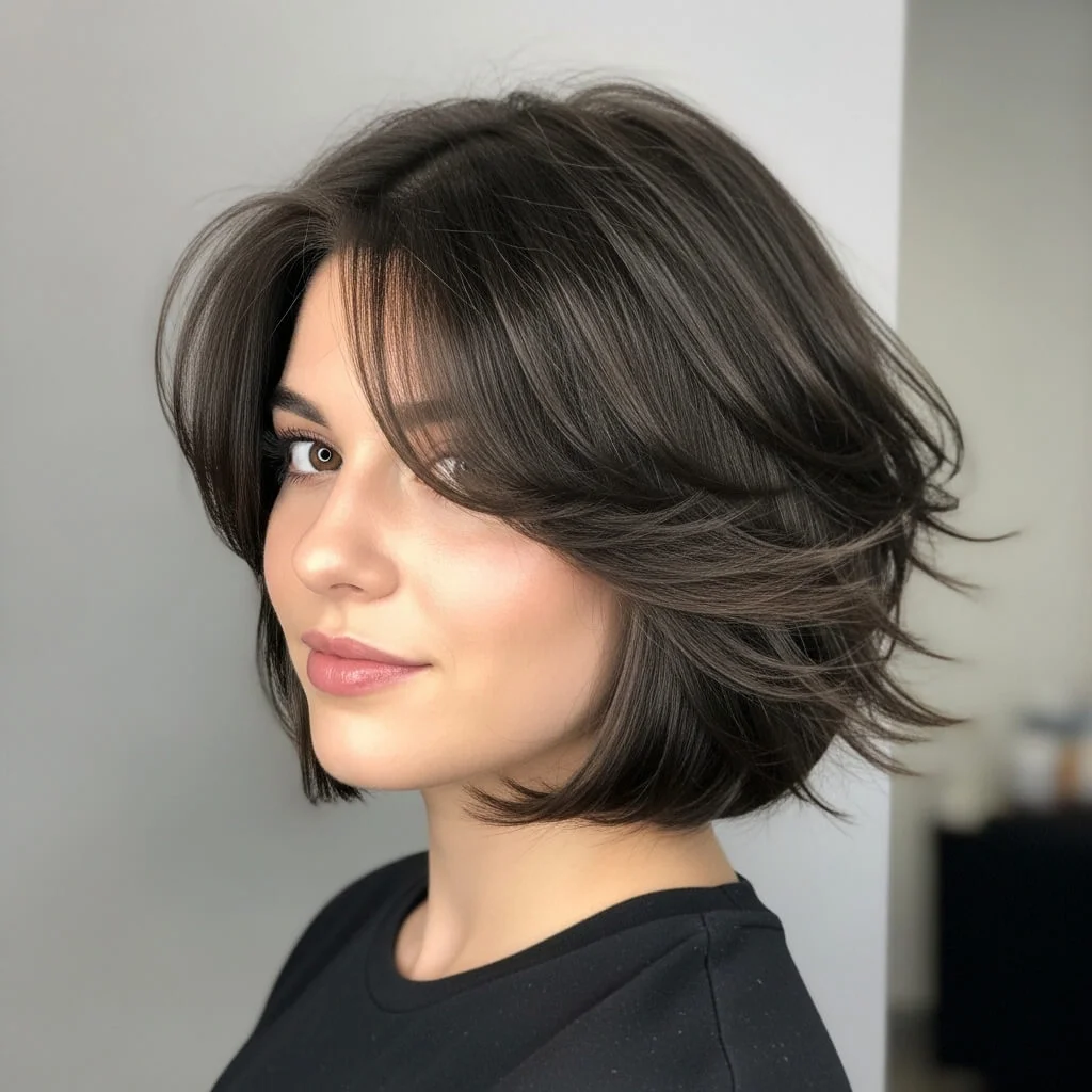 9. Choppy Bob with Piecey Ends