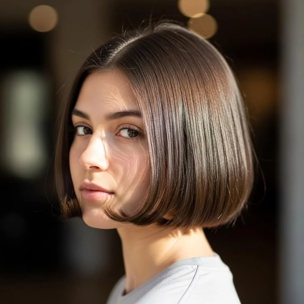 Blunt Bob with Slight Bend