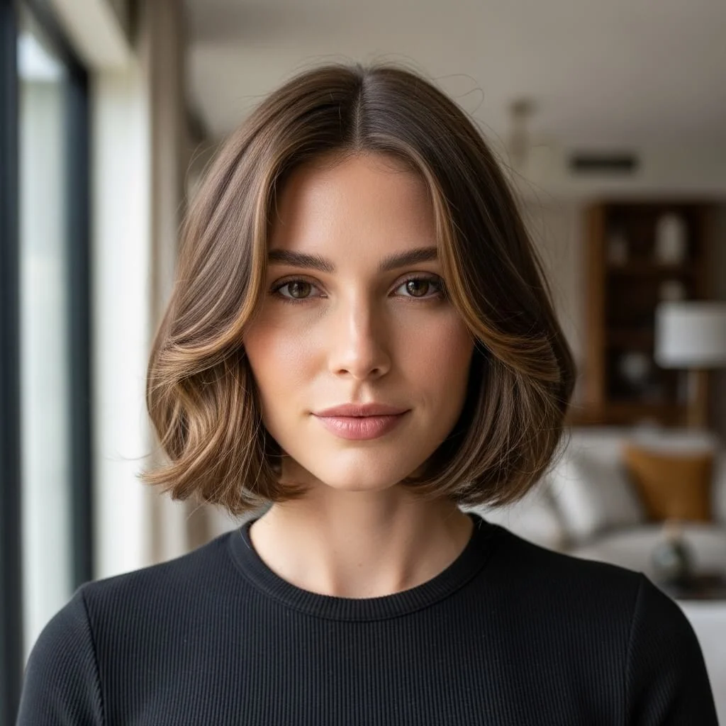 Chin-Length Bob with Soft Waves