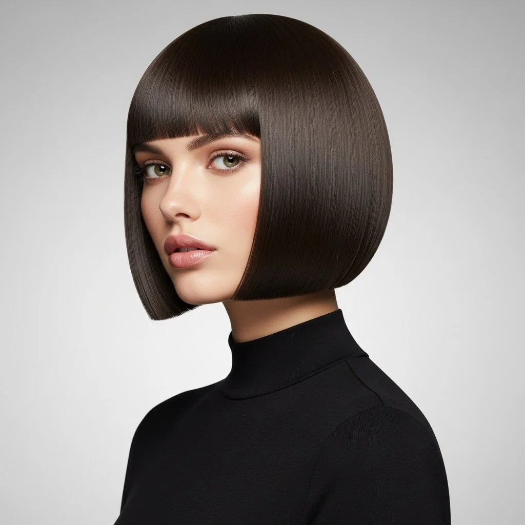 Blunt Bob with Clean Neckline