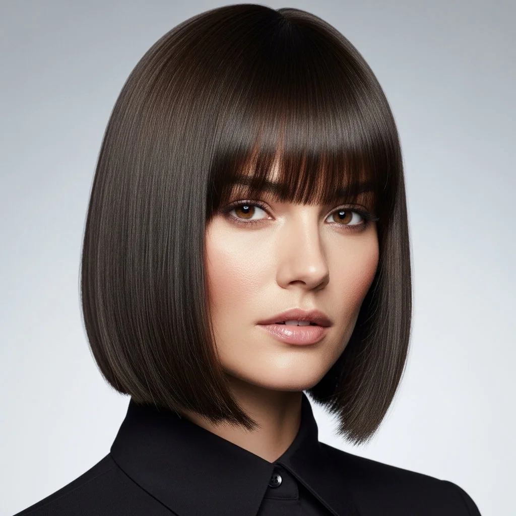 Blunt Bob with Side Bangs