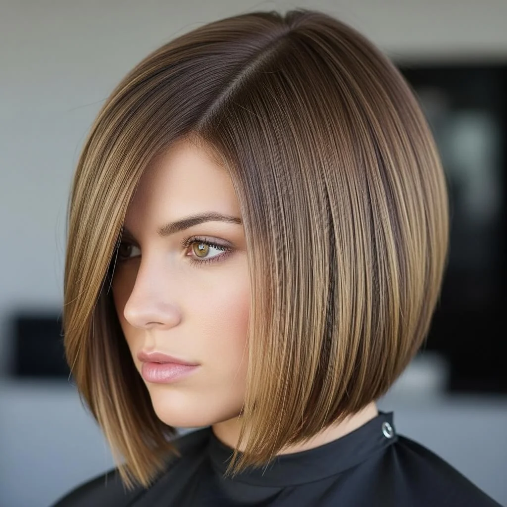 Angled Chin-Length Bob