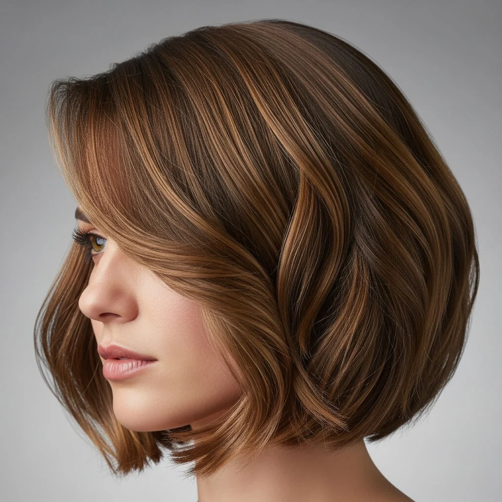 Blunt Wavy Bob