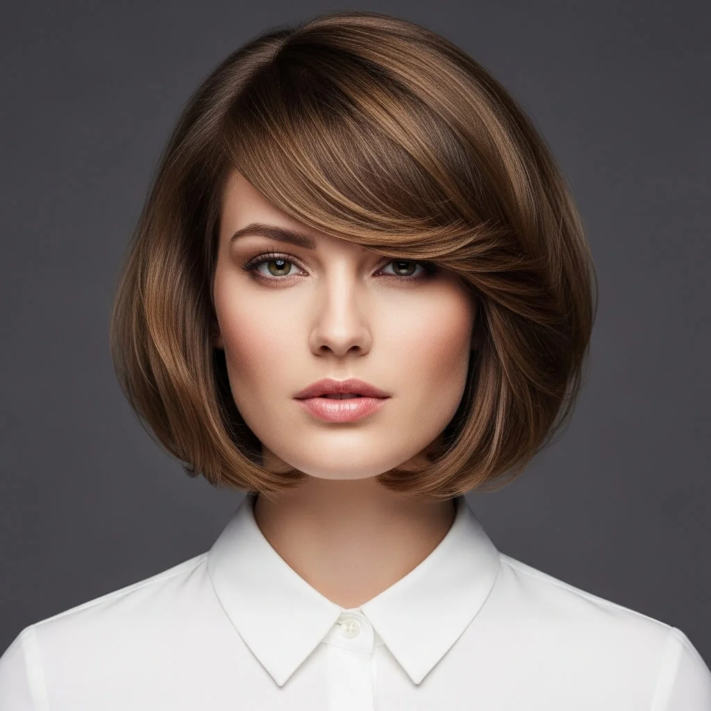 Bob with Side-Swept Fringe