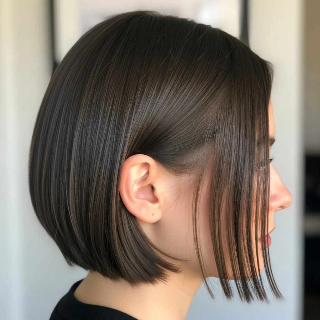 Tucked-Behind-the-Ears Short Bob