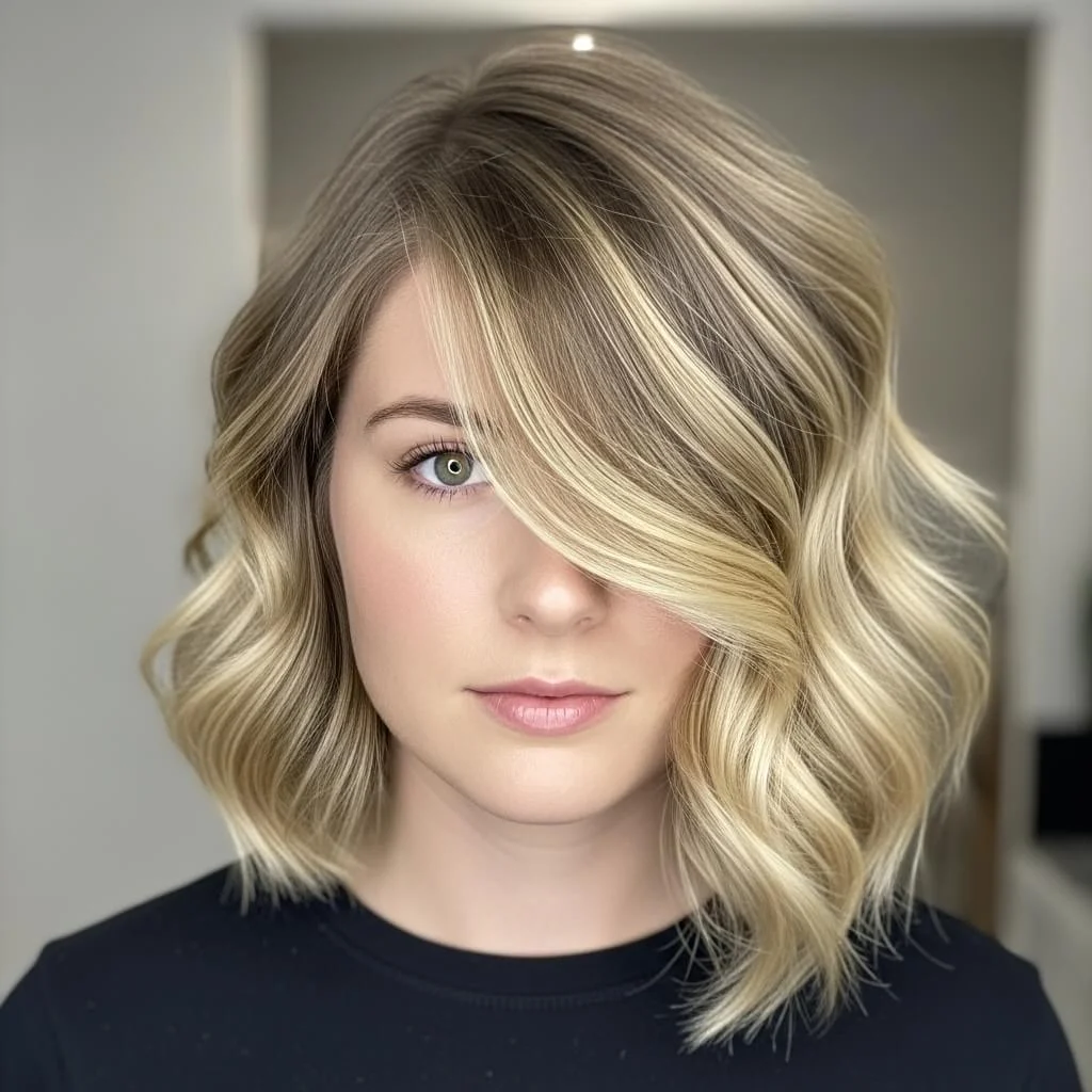 Asymmetrical Wavy Bob