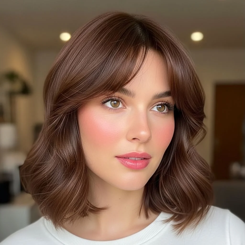 Bob with Curtain Bangs