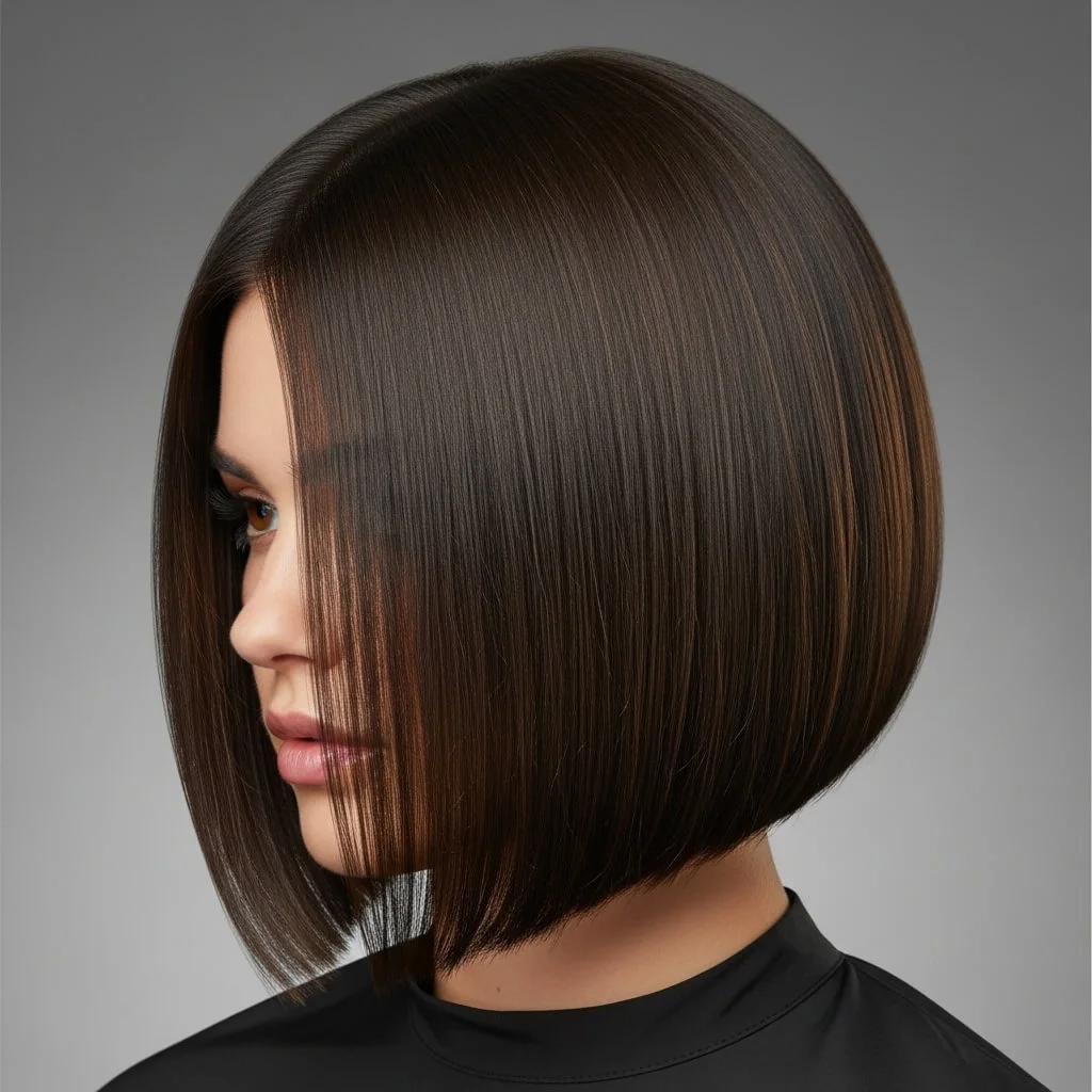 Layered Bob with Blunt Ends