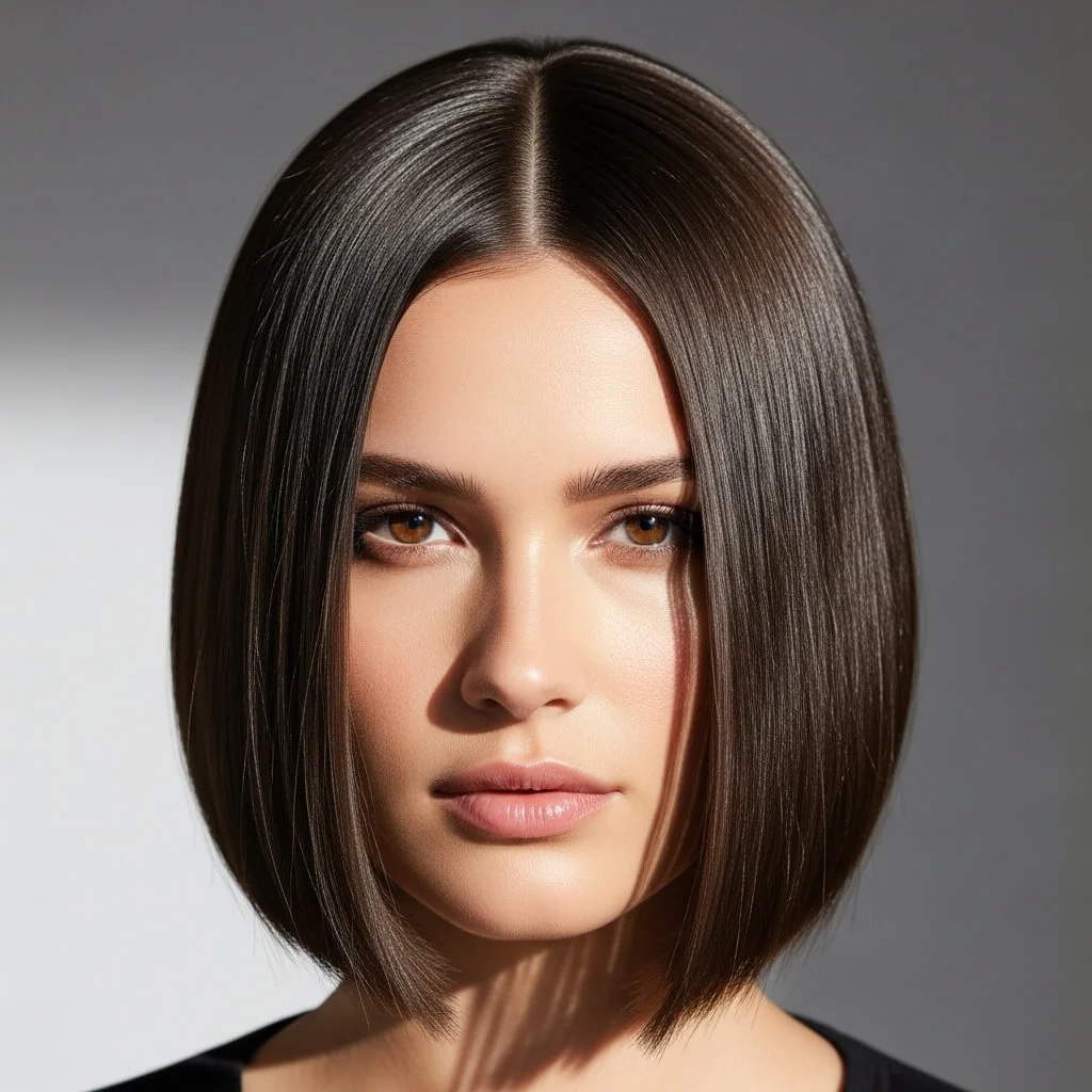 Center-Parted Straight Bob