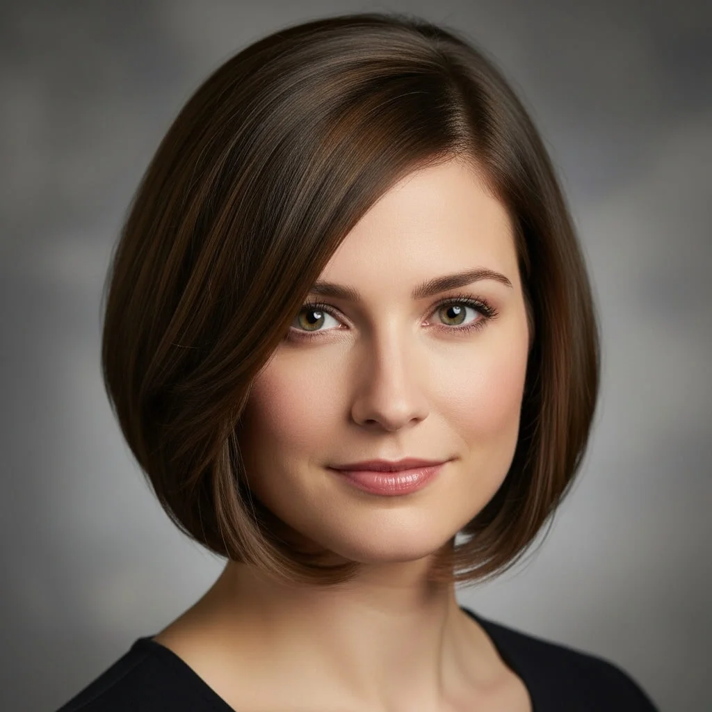 Side-Parted Soft Bob