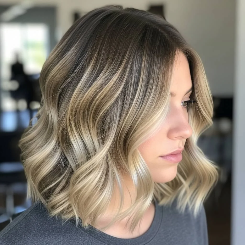 Wavy Bob with Subtle Highlights