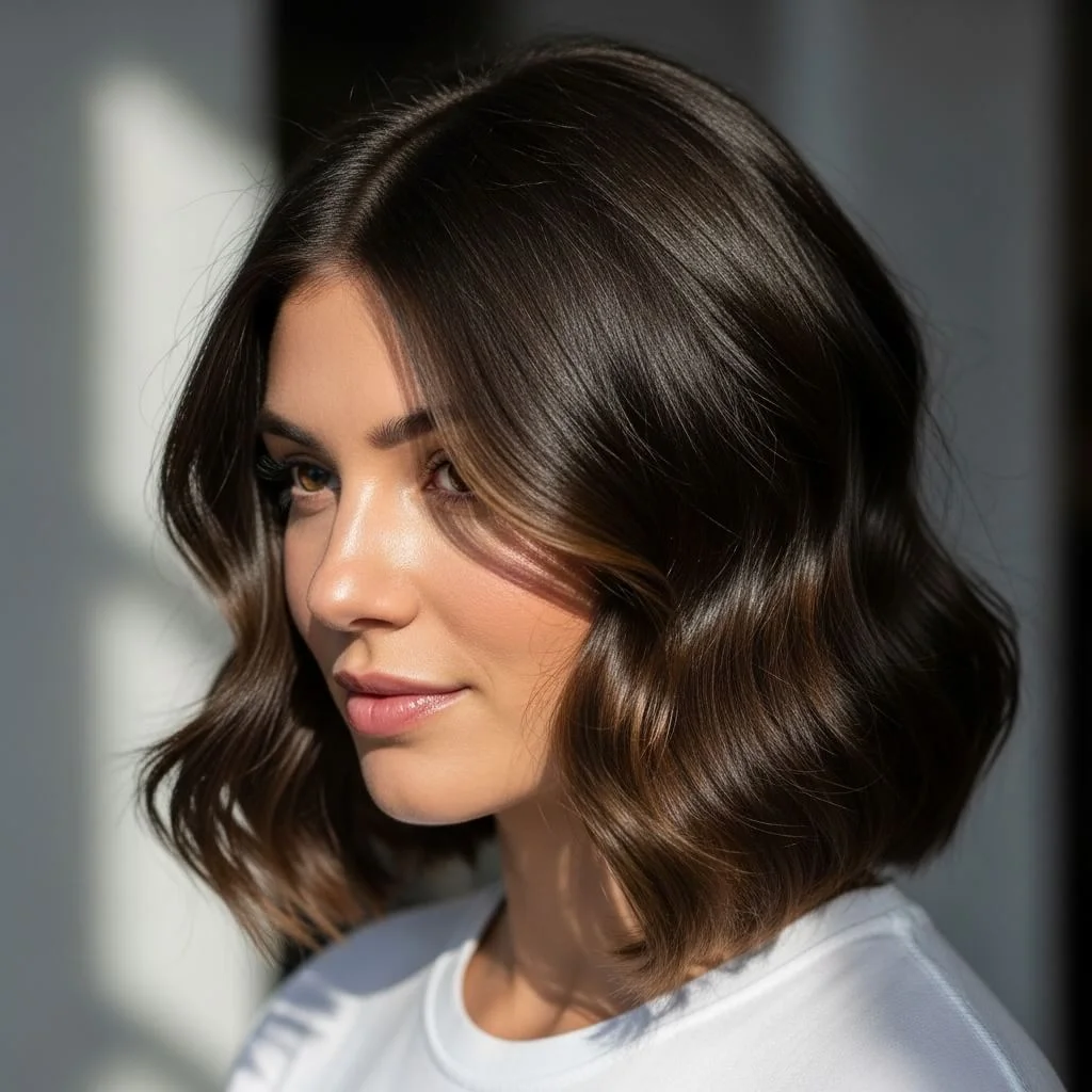 Curved-In Wavy Bob