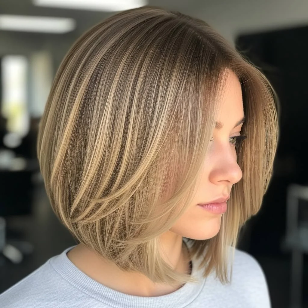 Layered Bob with Subtle Highlights