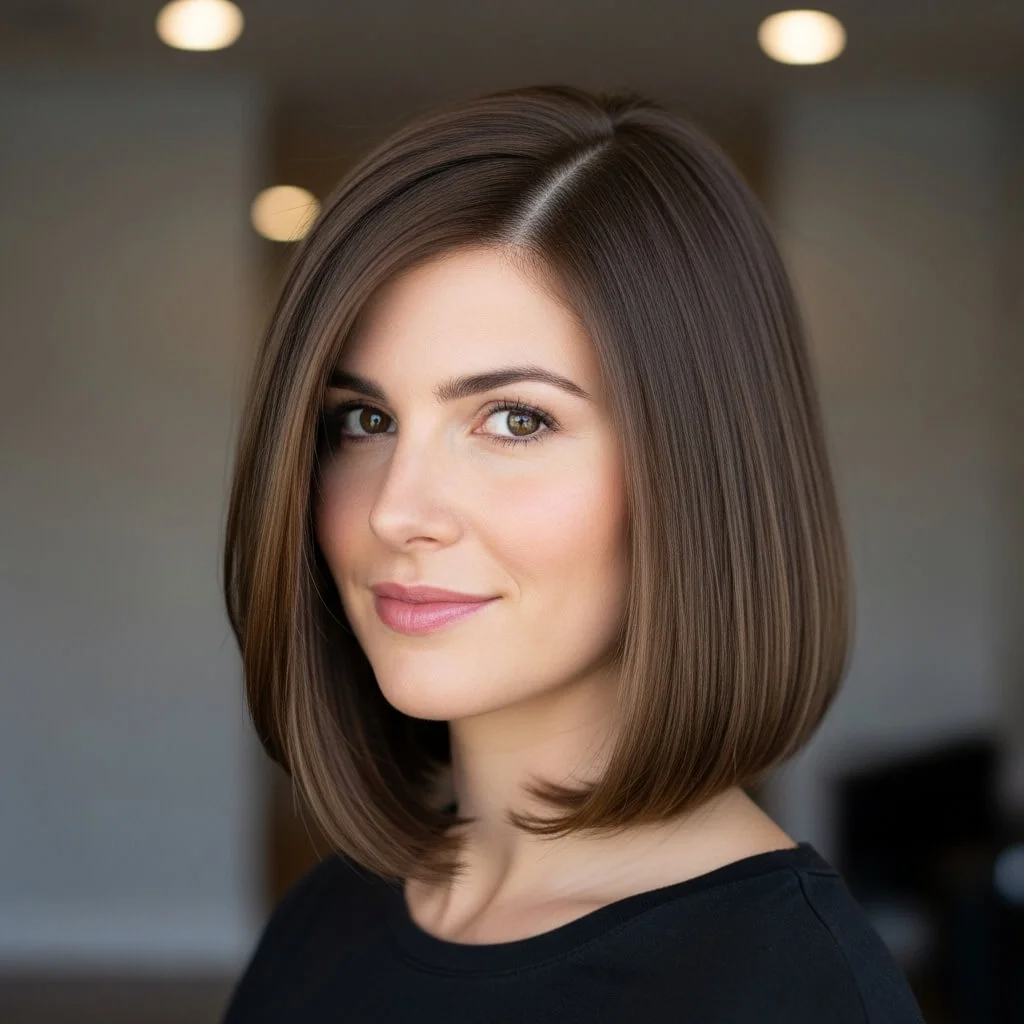 Long Bob with Subtle A-Line