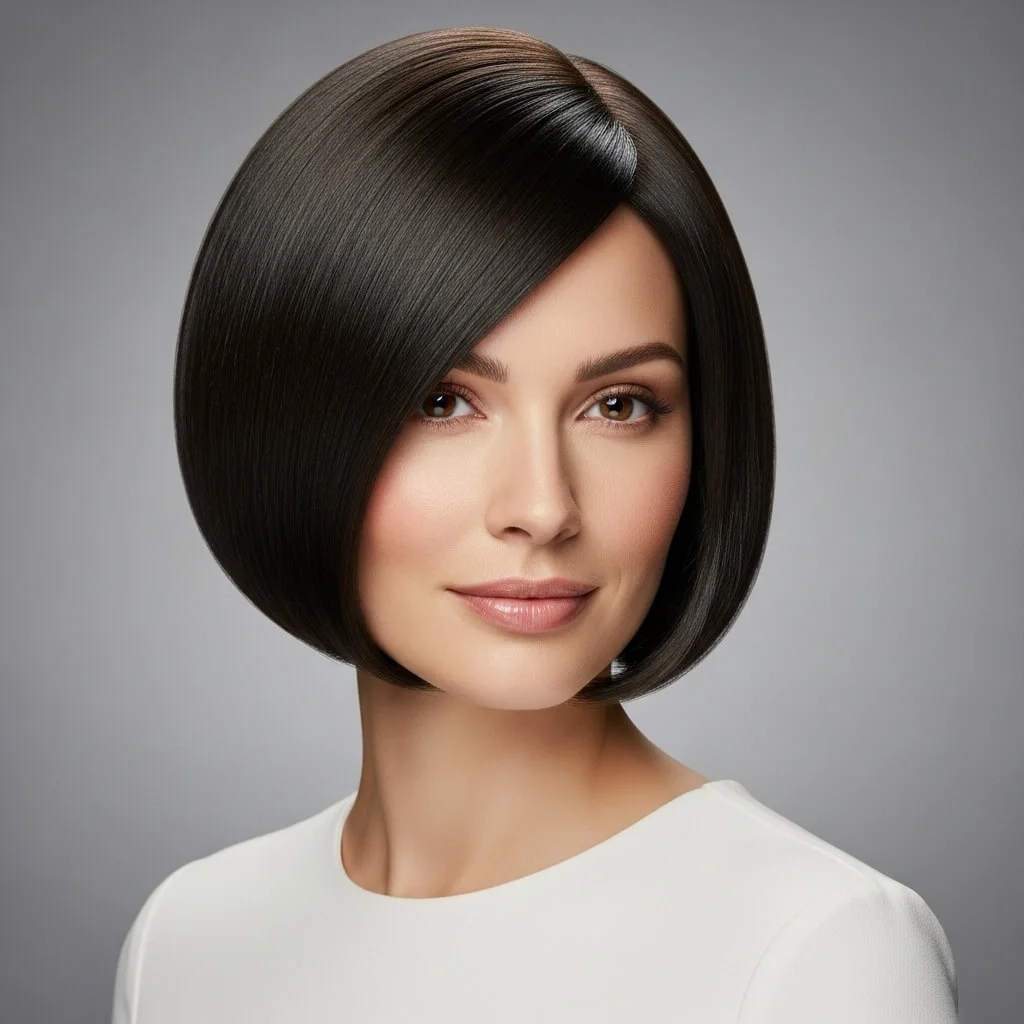 Sleek Bob with Slight Undercut