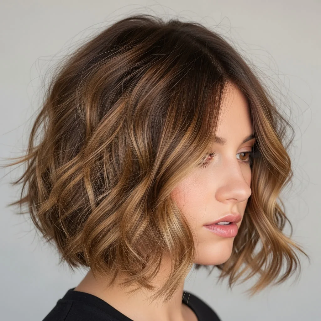 Tousled Wavy Bob