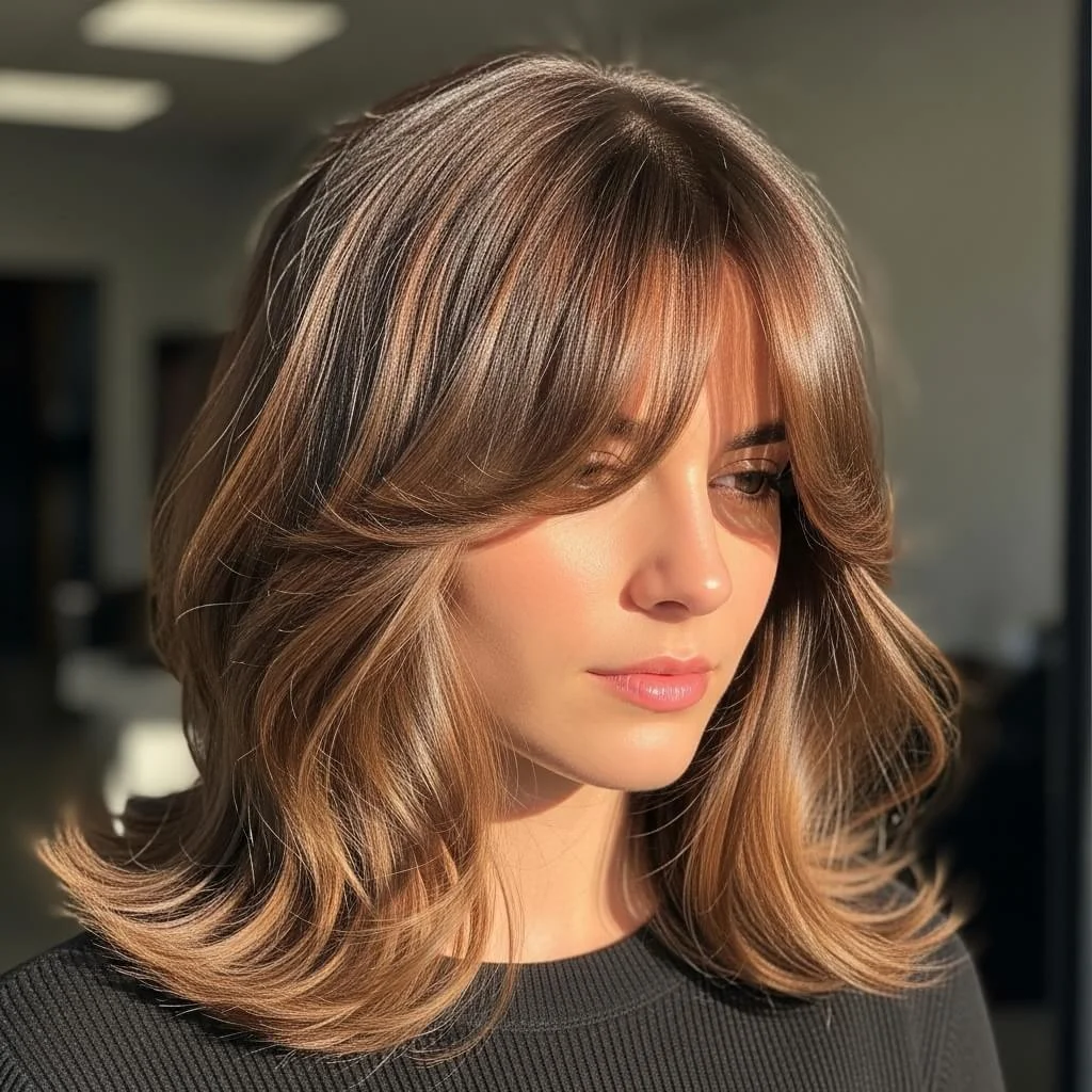 Wavy LOB with Side Bangs
