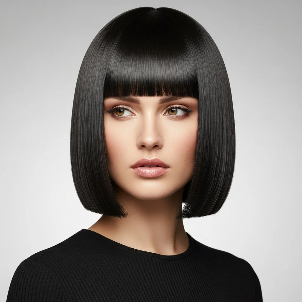 Blunt Bob with Glass Finish