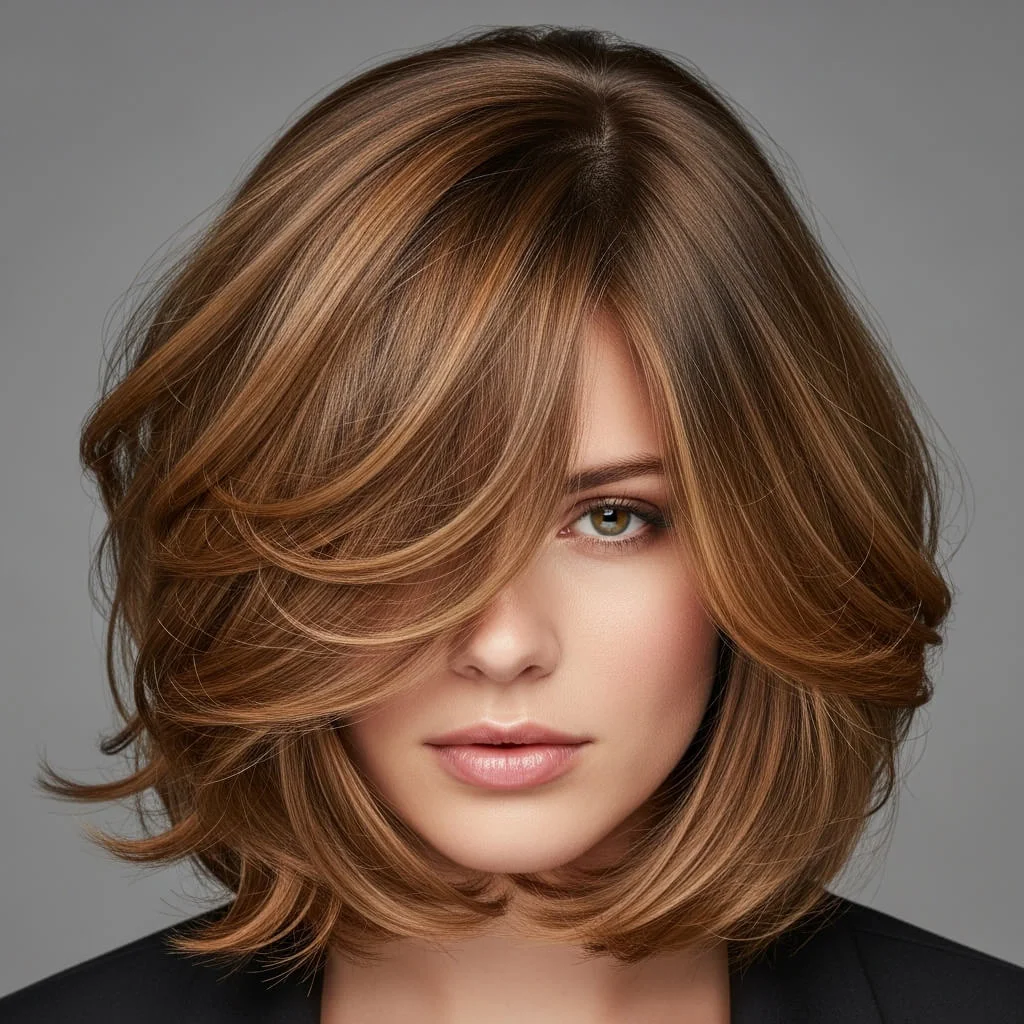 Layered Bob with Tousled Texture