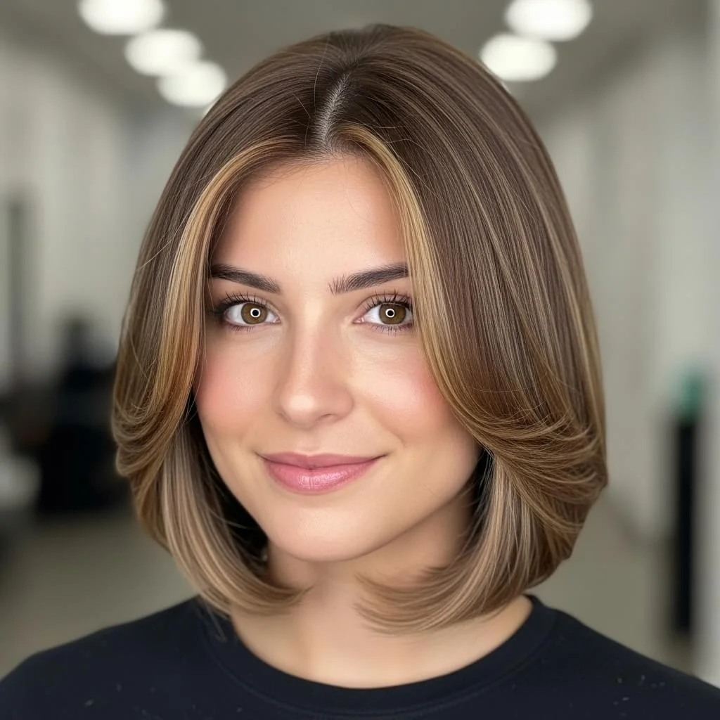 Long Bob with Subtle Face-Framing Highlights
