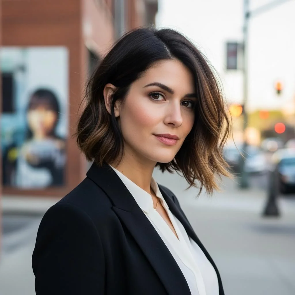 19. Tousled Short Asymmetrical Bob