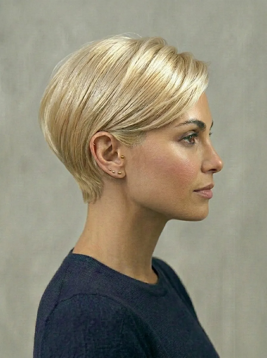 Classic Bright Blonde Pixie
