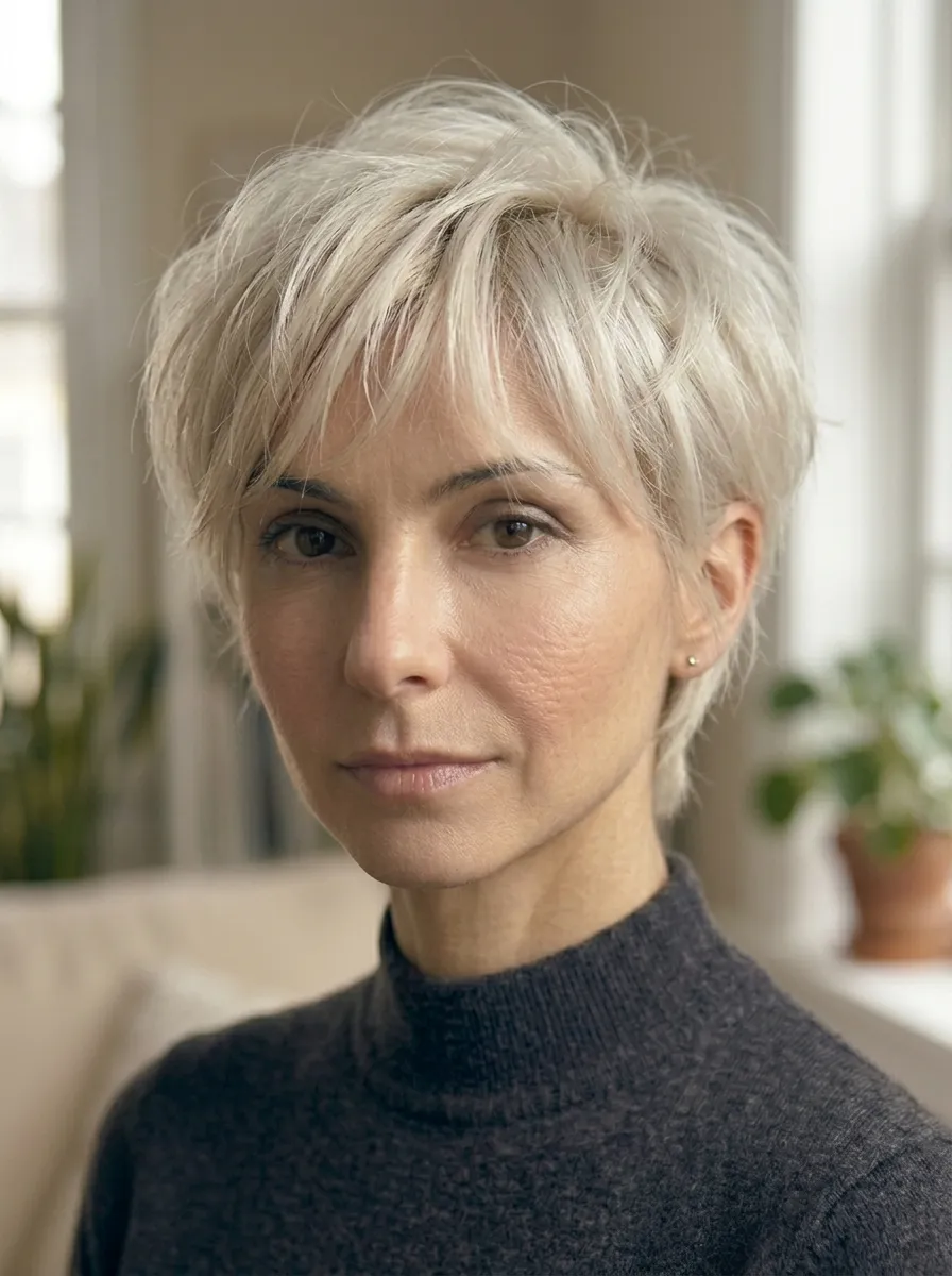 Soft Feathered Messy Pixie