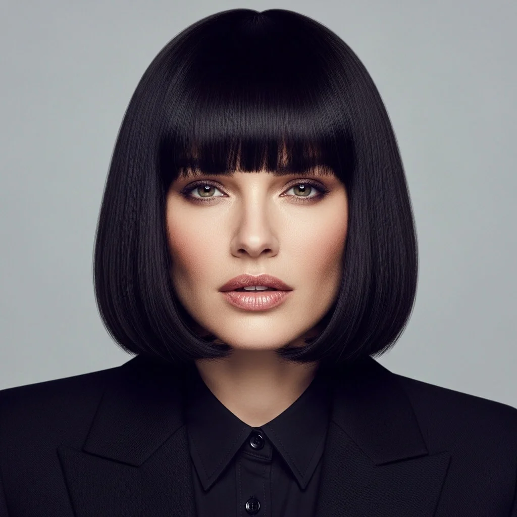 Blunt Bob with Full Bangs