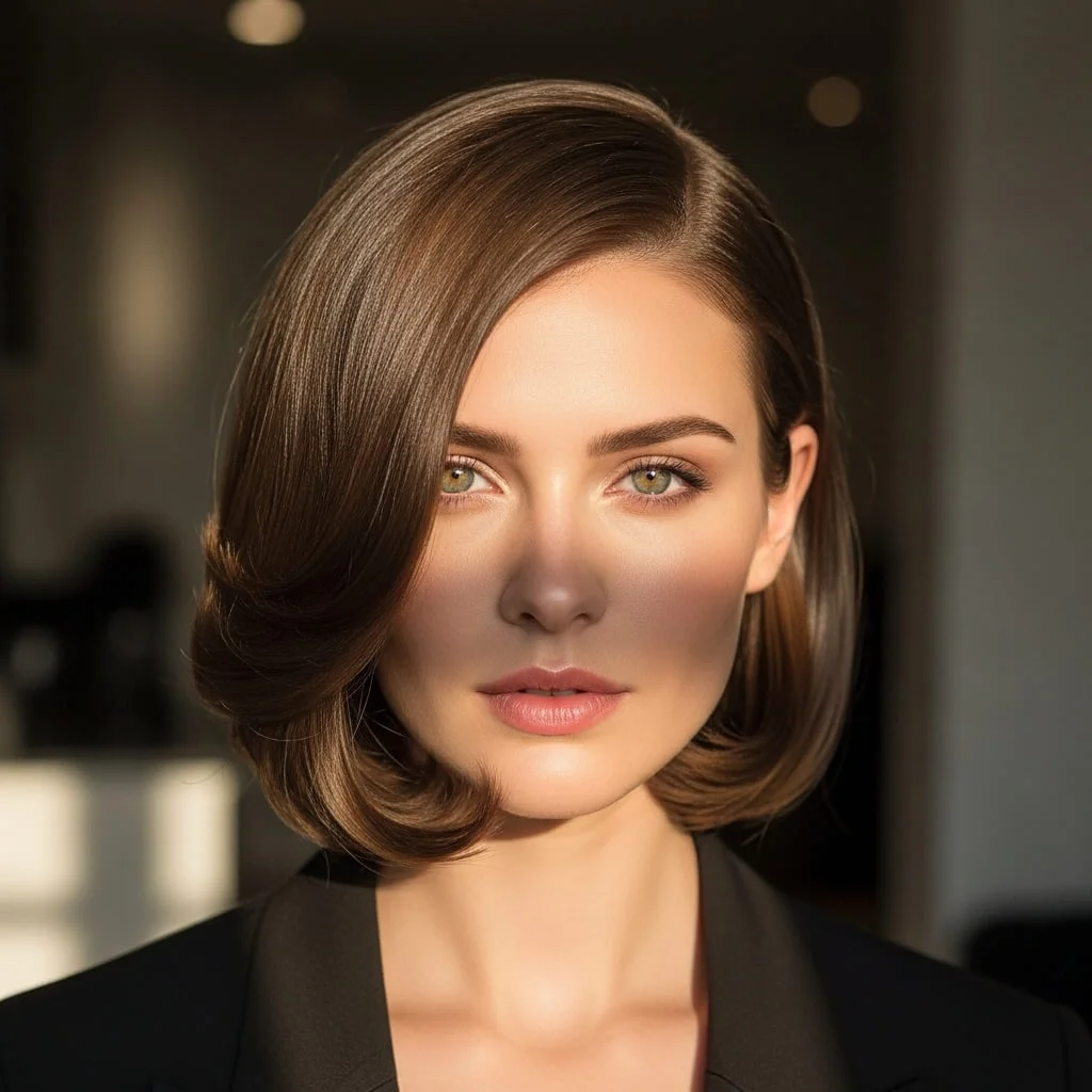 Side-Parted Soft Bob