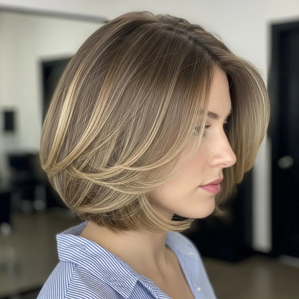 Soft Layered Short Bob