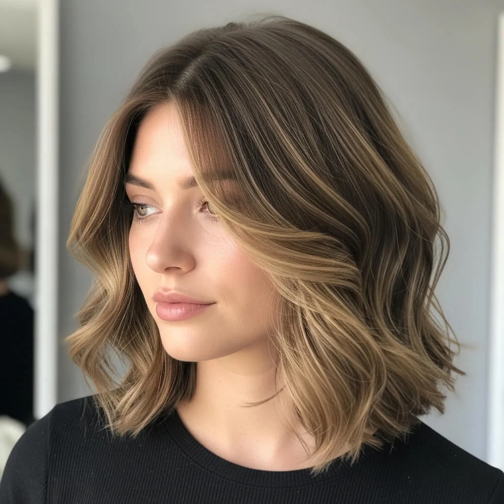 Wavy Textured Long Bob