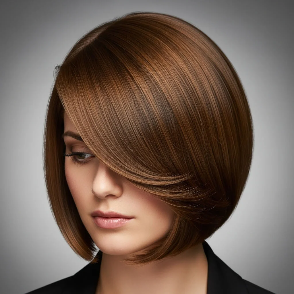 Medium Bob with Deep Side Part