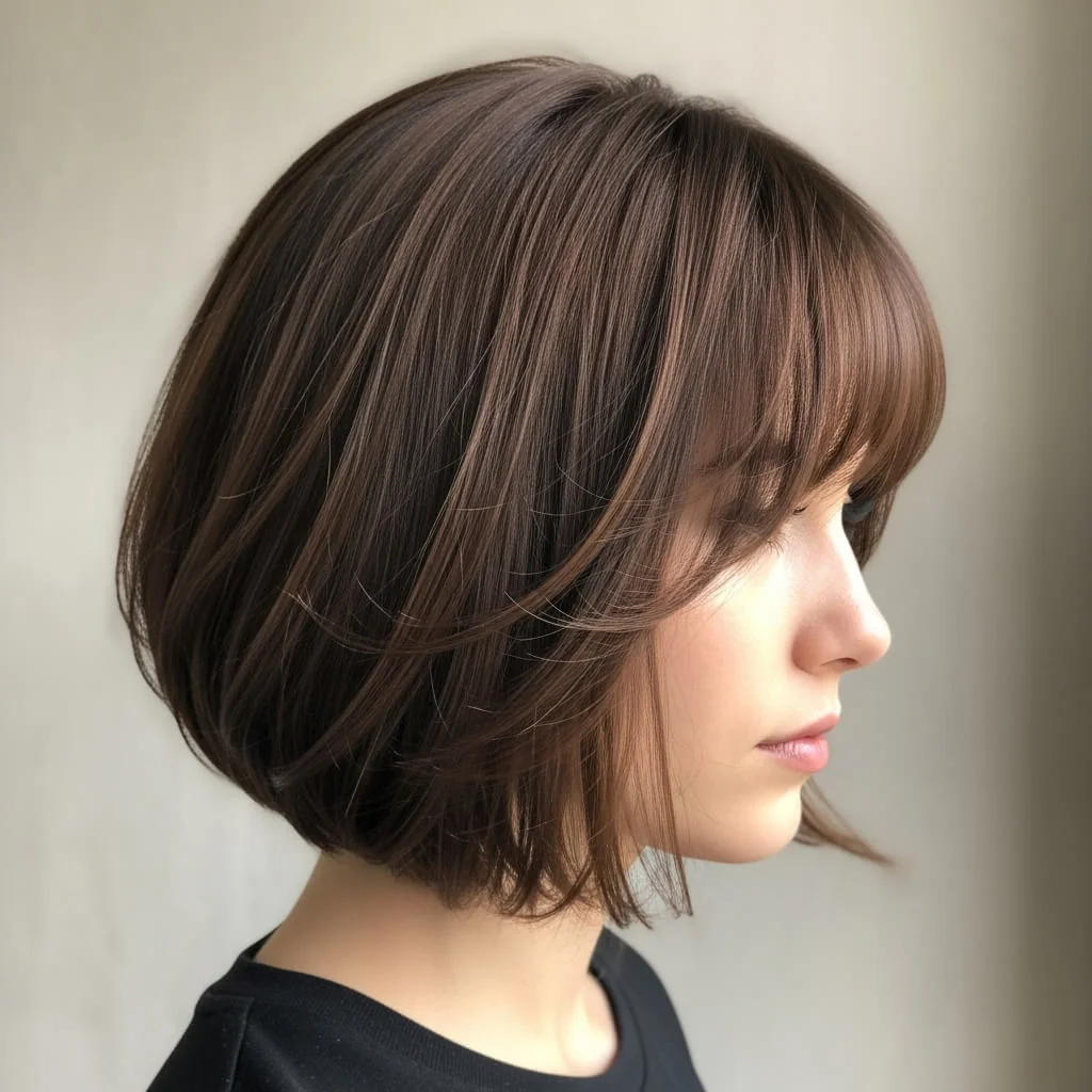 Short Bob with Wispy Bangs