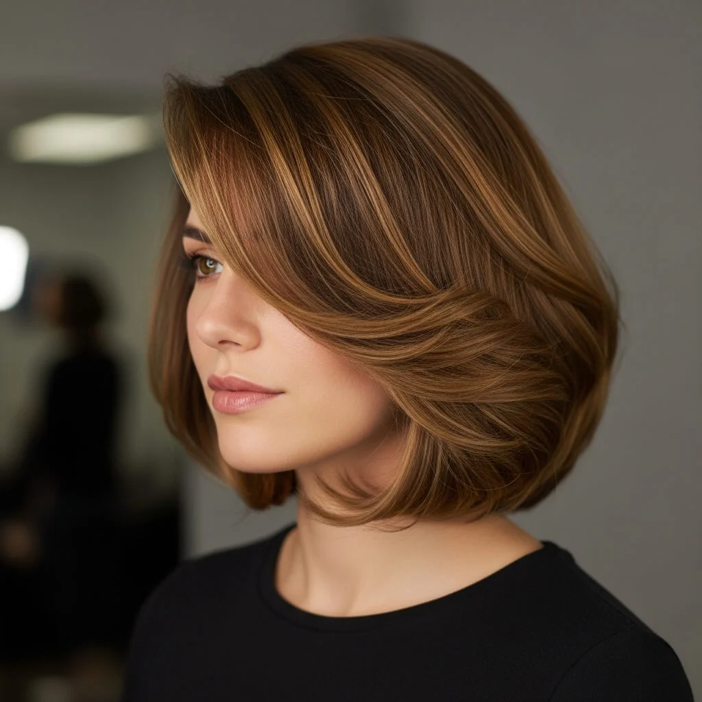 20. Soft Wave Asymmetrical Bob