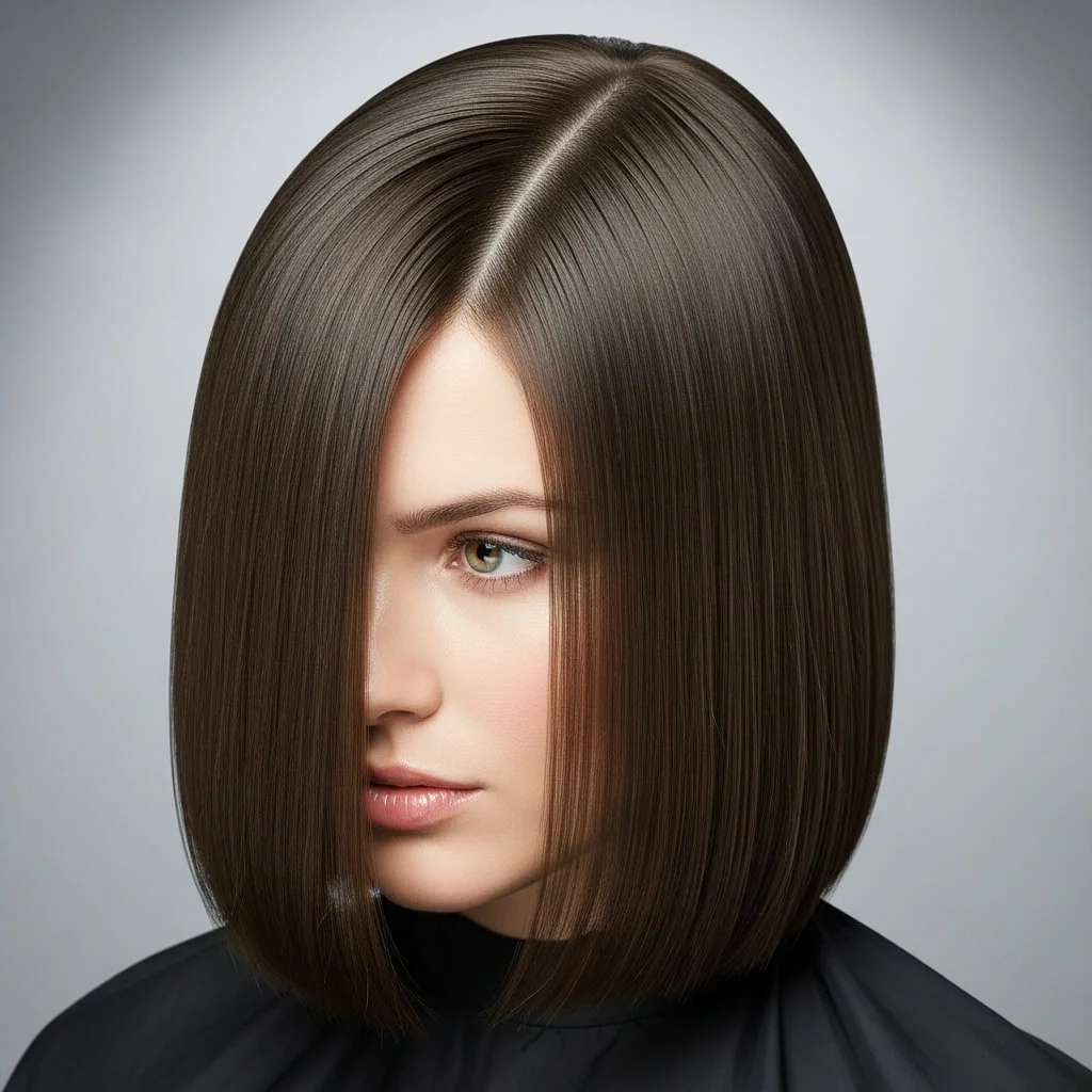 Classic Bob with Center Part