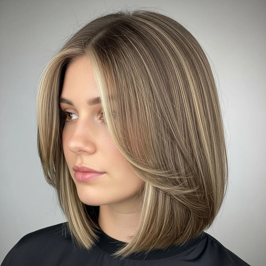 Medium Bob with Face-Framing Highlights