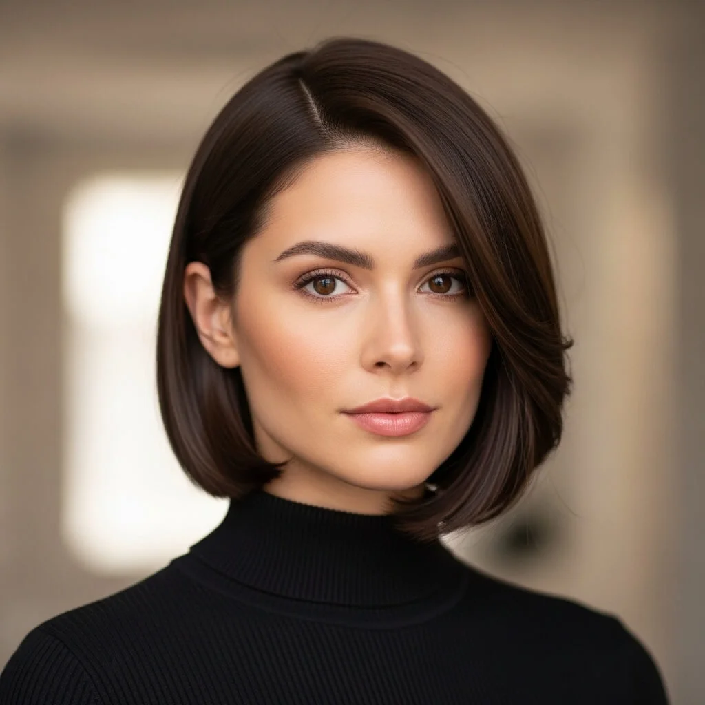 Sleek Bob with Textured Ends