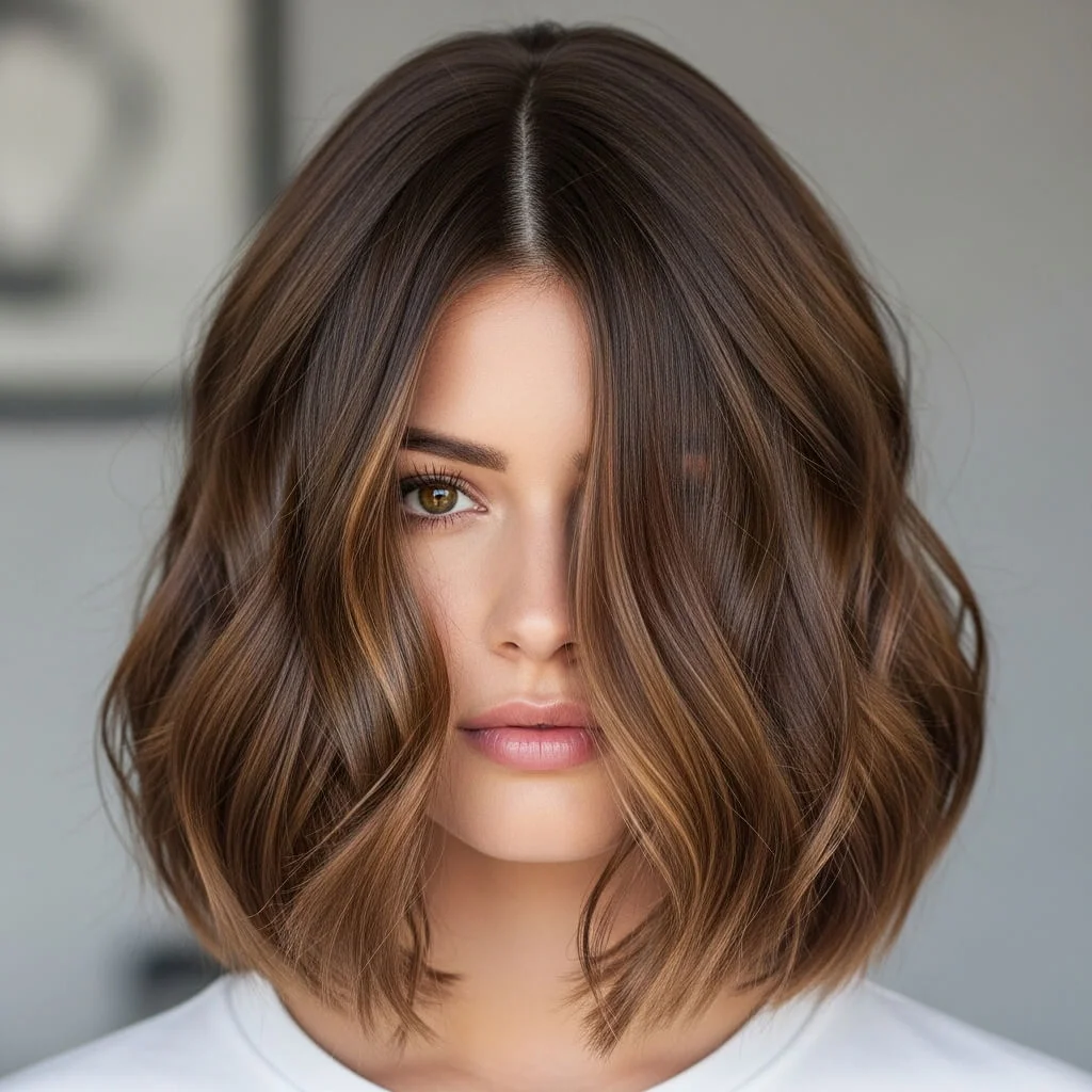 Wavy Bob with Blunt Ends