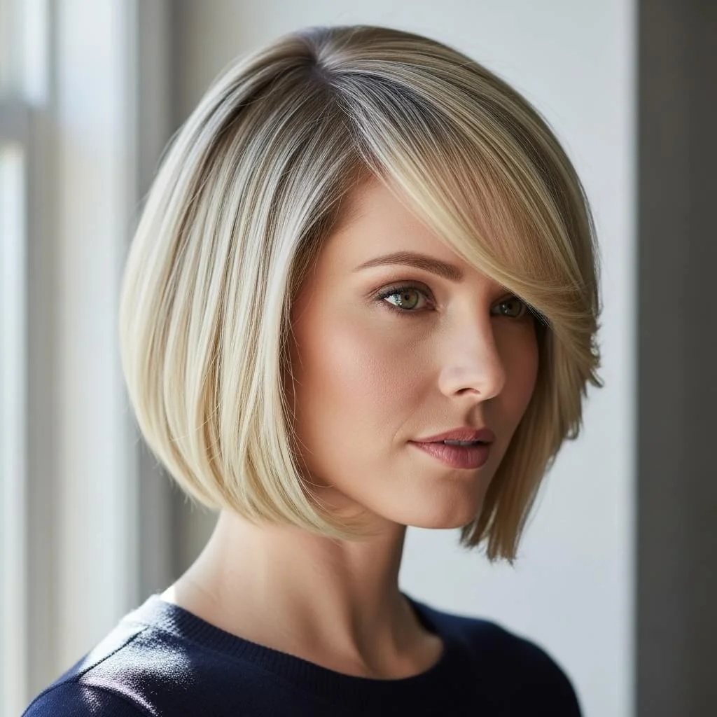 Bob with Side-Swept Finish