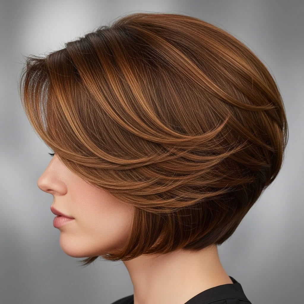 Medium Bob with Stacked Back