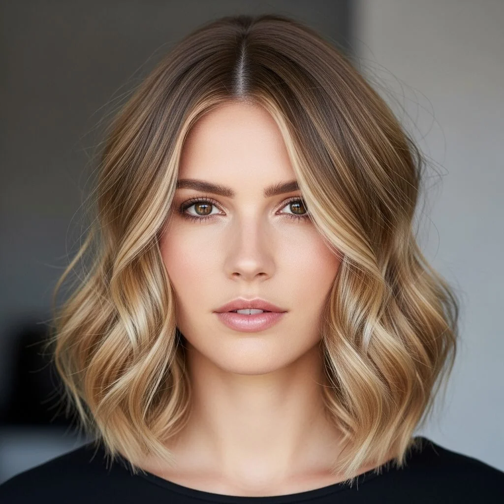 Wavy Bob with Subtle Highlights