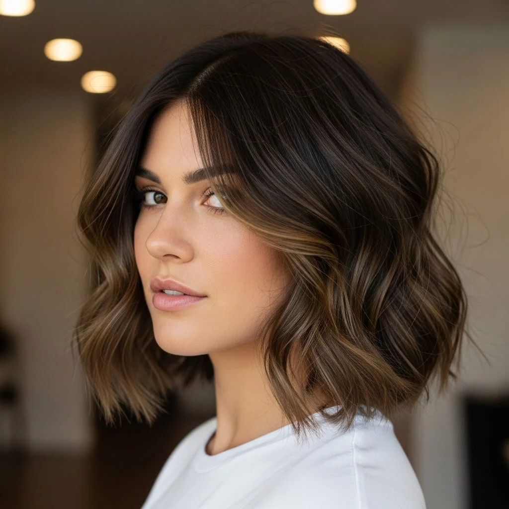 Wavy Bob with Tousled Layers