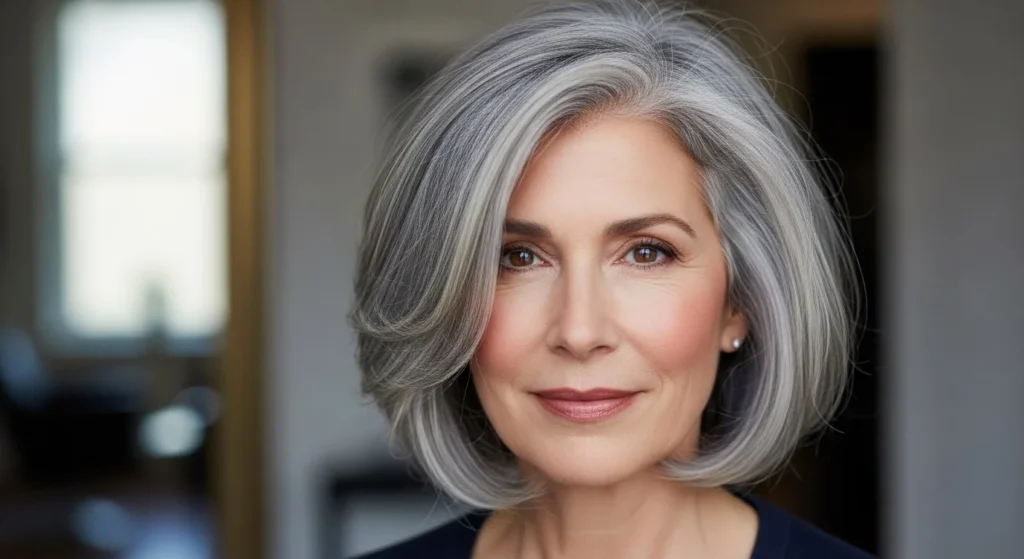 27 flattering bob hairstyles for women over 50 that add confidence. Easy, modern, low-maintenance cuts that frame the face and brighten your everyday look.