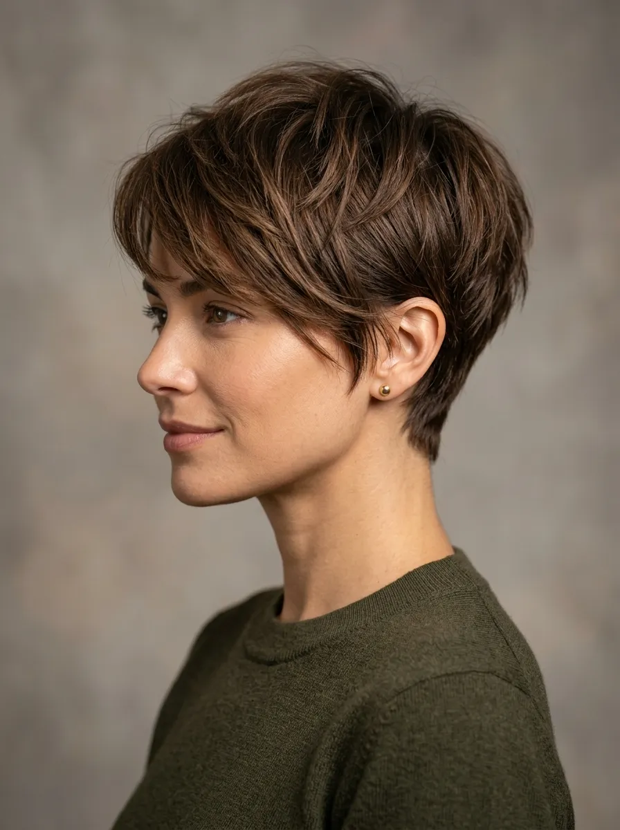 Textured Layered Pixie