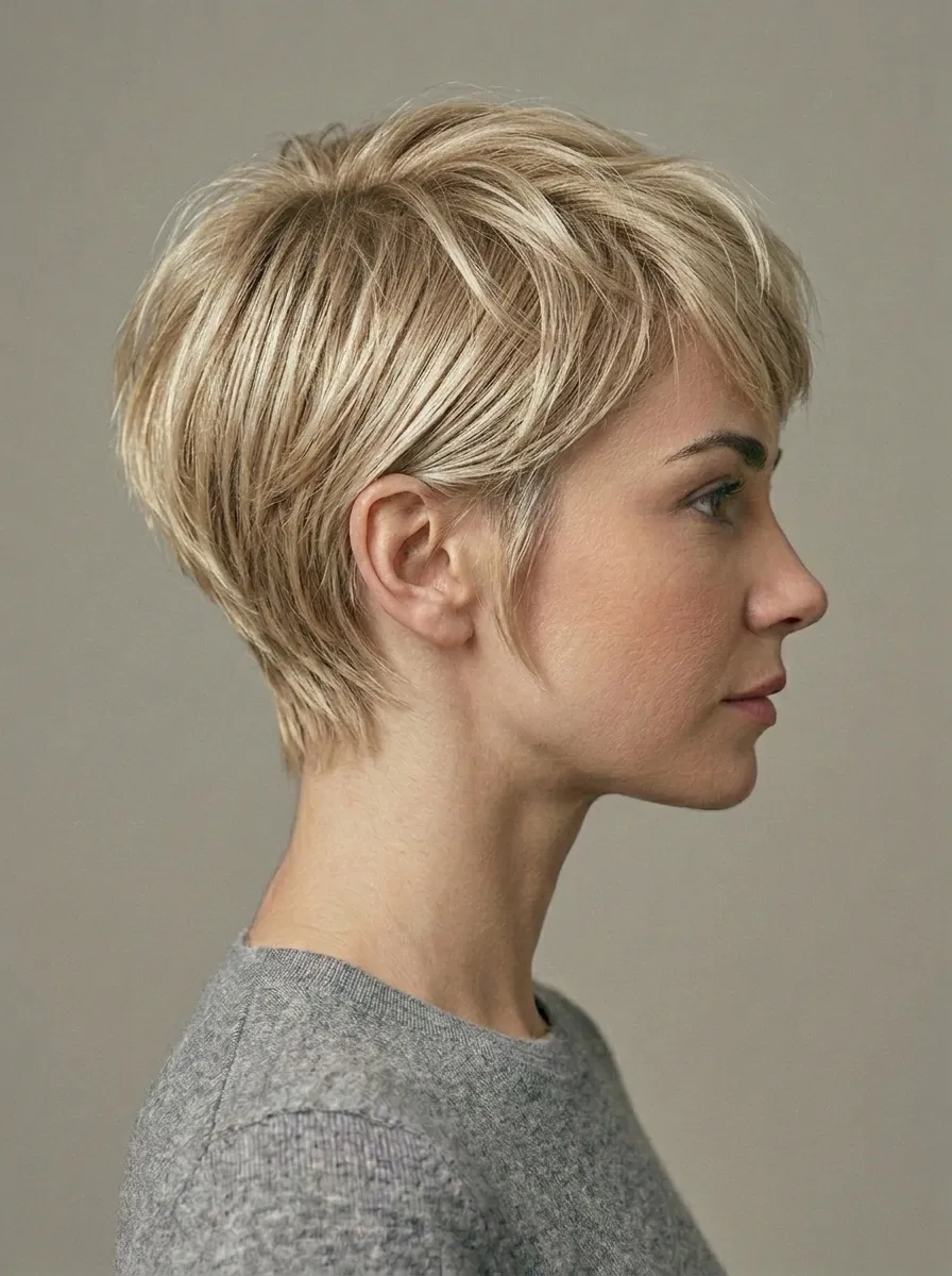 Textured Blonde Pixie