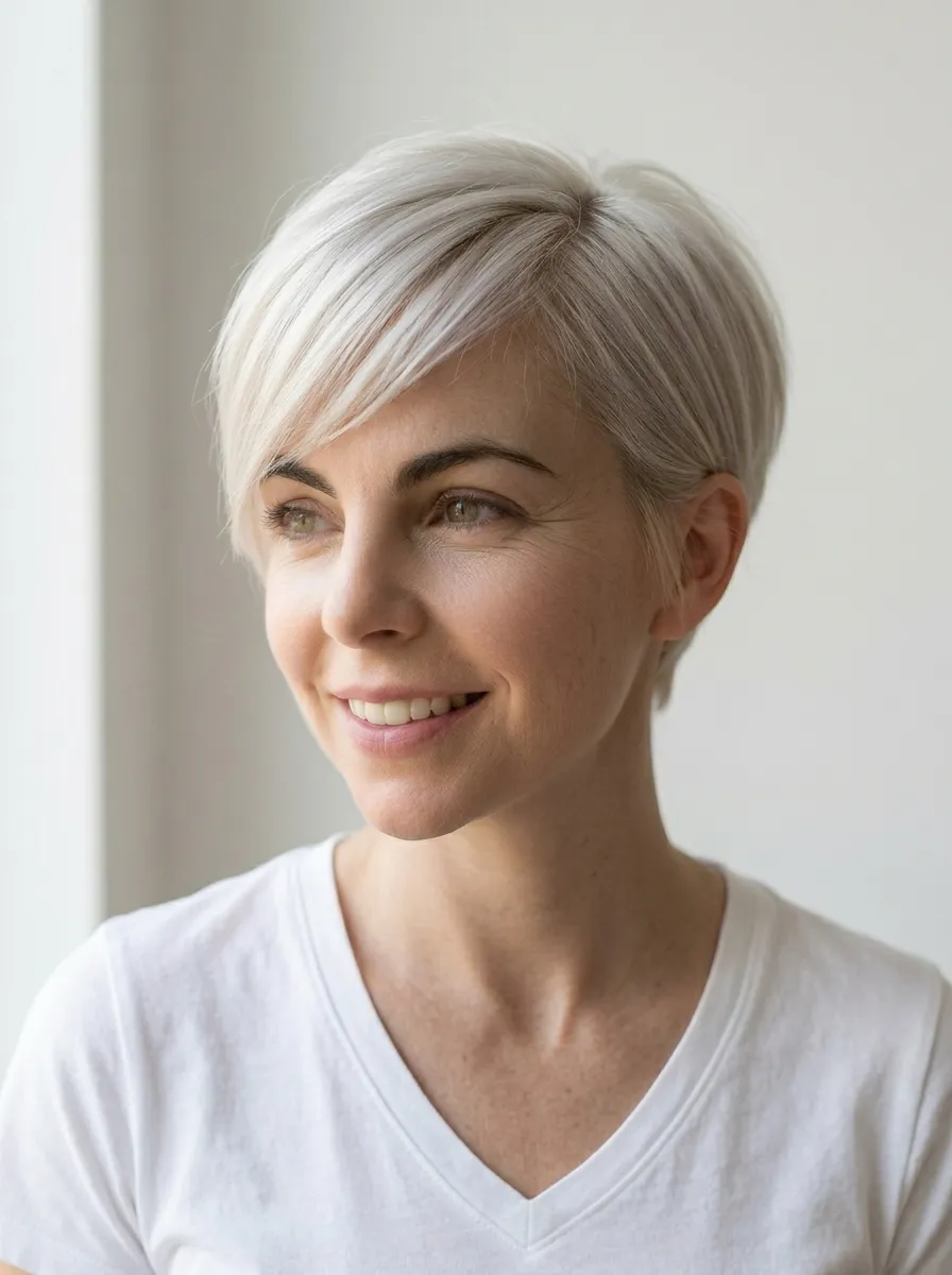 Pixie with Side-Swept Bangs