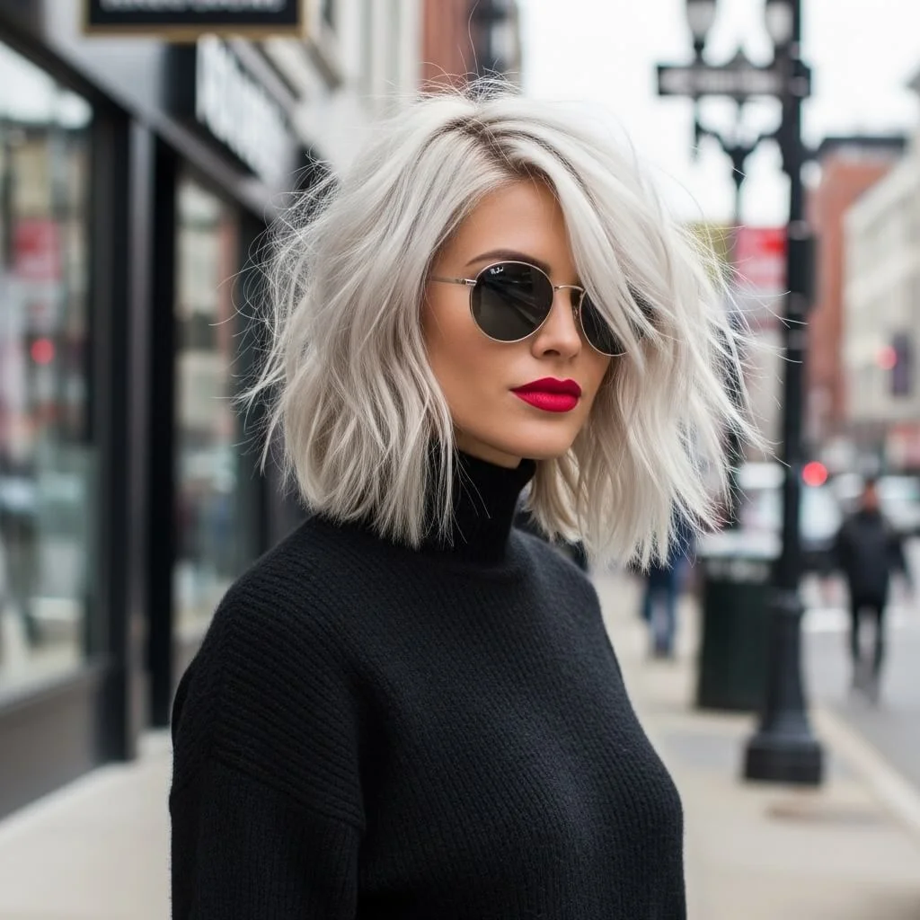 4. Choppy Asymmetrical Bob